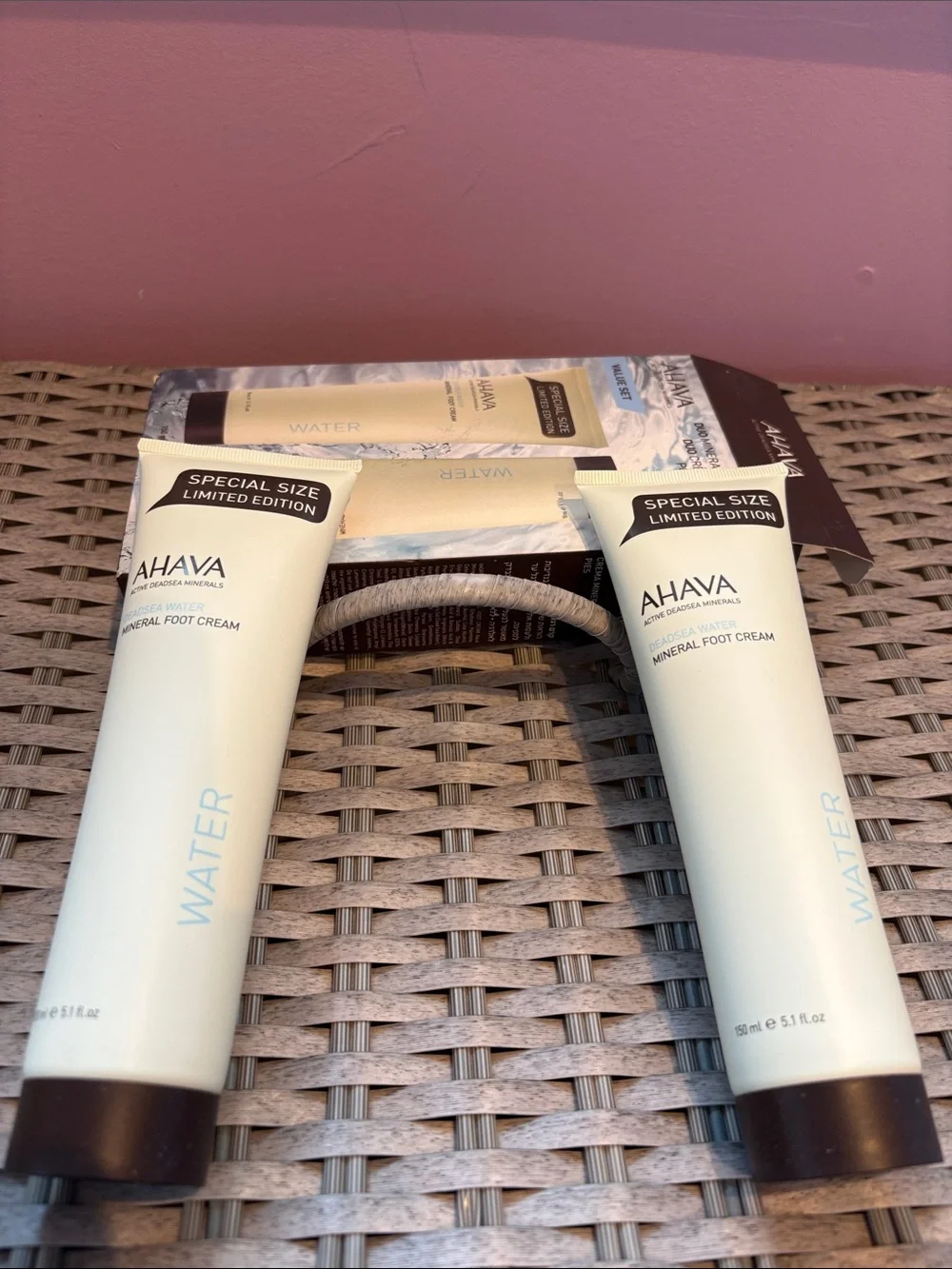 AHAVA Water Mineral Foot Cream Duo Sealed Tubes